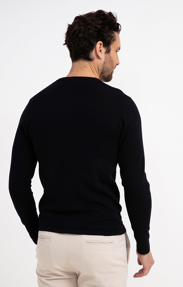  Pull Col Lacet