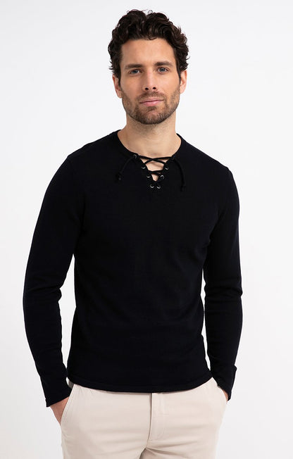 Pull Col Lacet