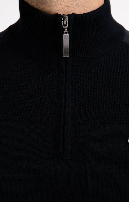  Pull Col Montant Zippé