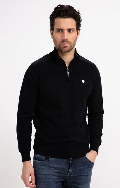  Pull Col Montant Zippé