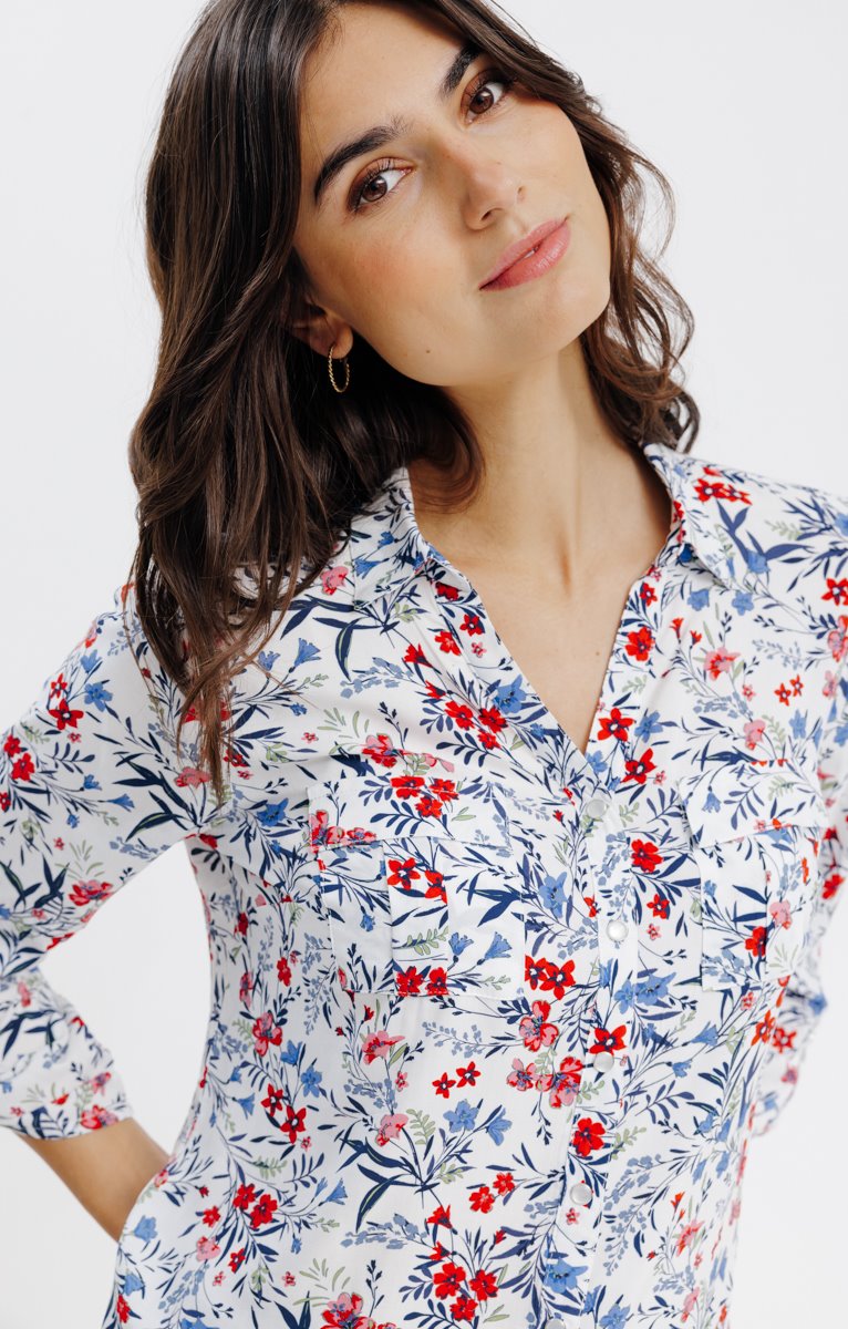  Chemise Imprimée Avec Snaps Nacrés
