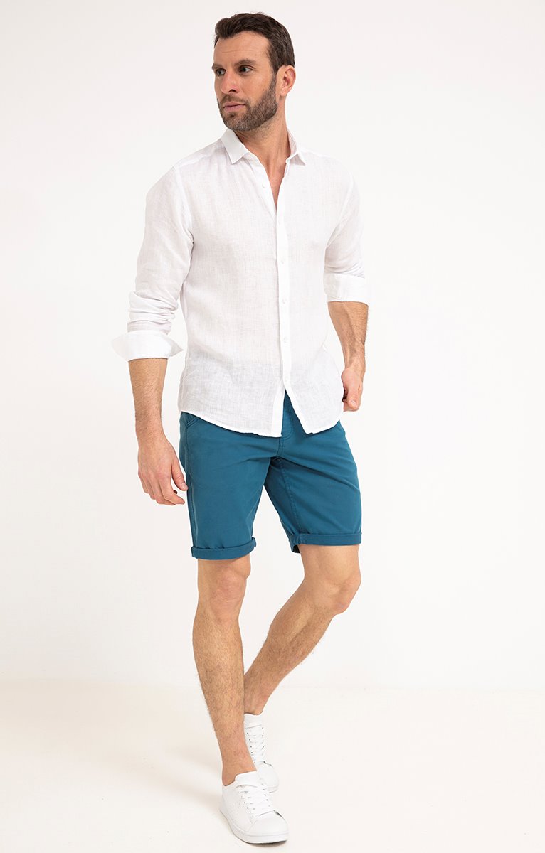  Bermuda En Coton Uni