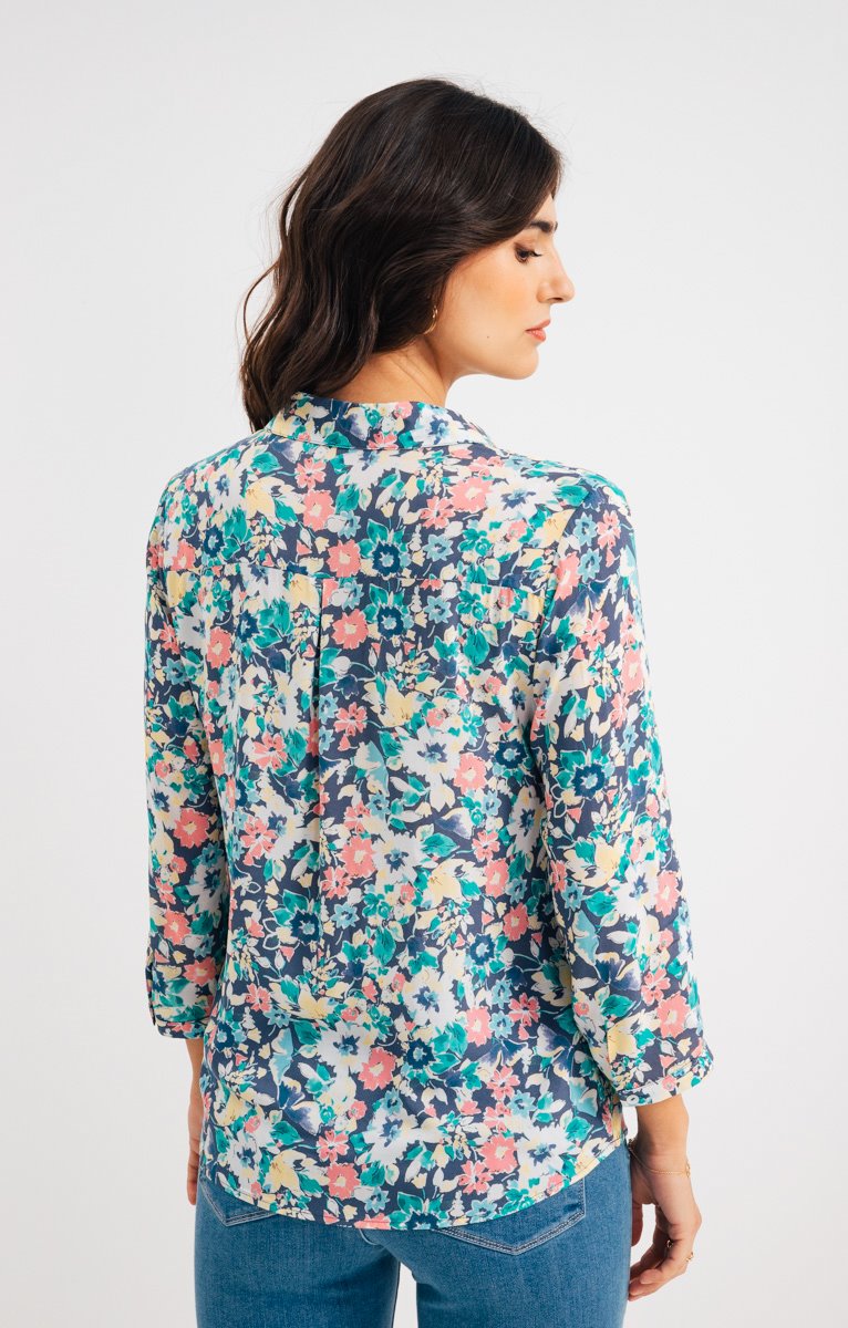  Blouse Col Chemise Avec Poches