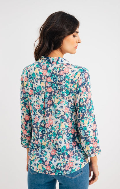  Blouse Col Chemise Avec Poches