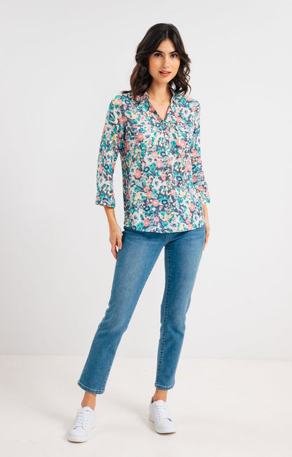 Blouse Col Chemise Avec Poches