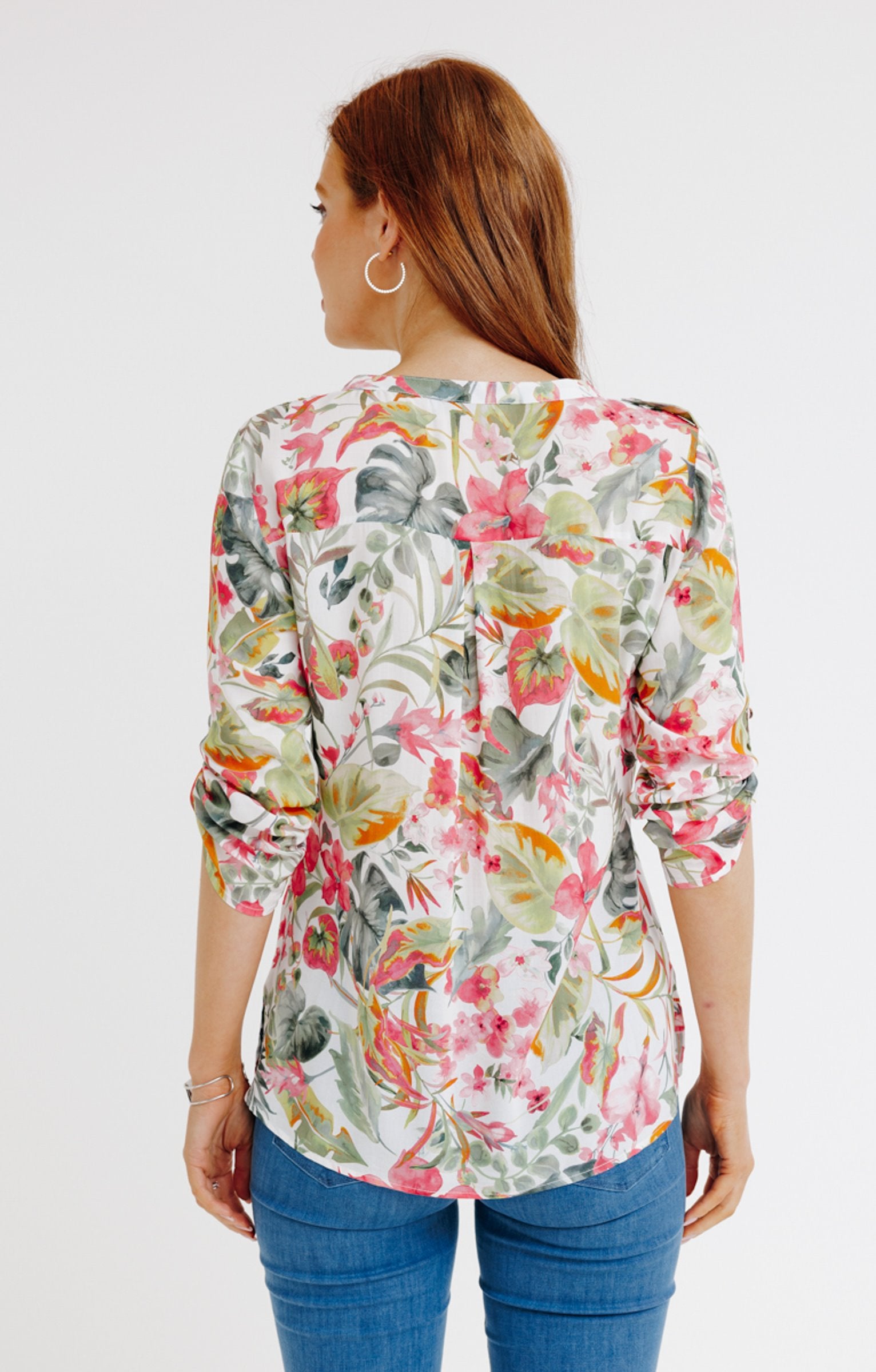  Blouse Col Mao Avec Pattes épaules