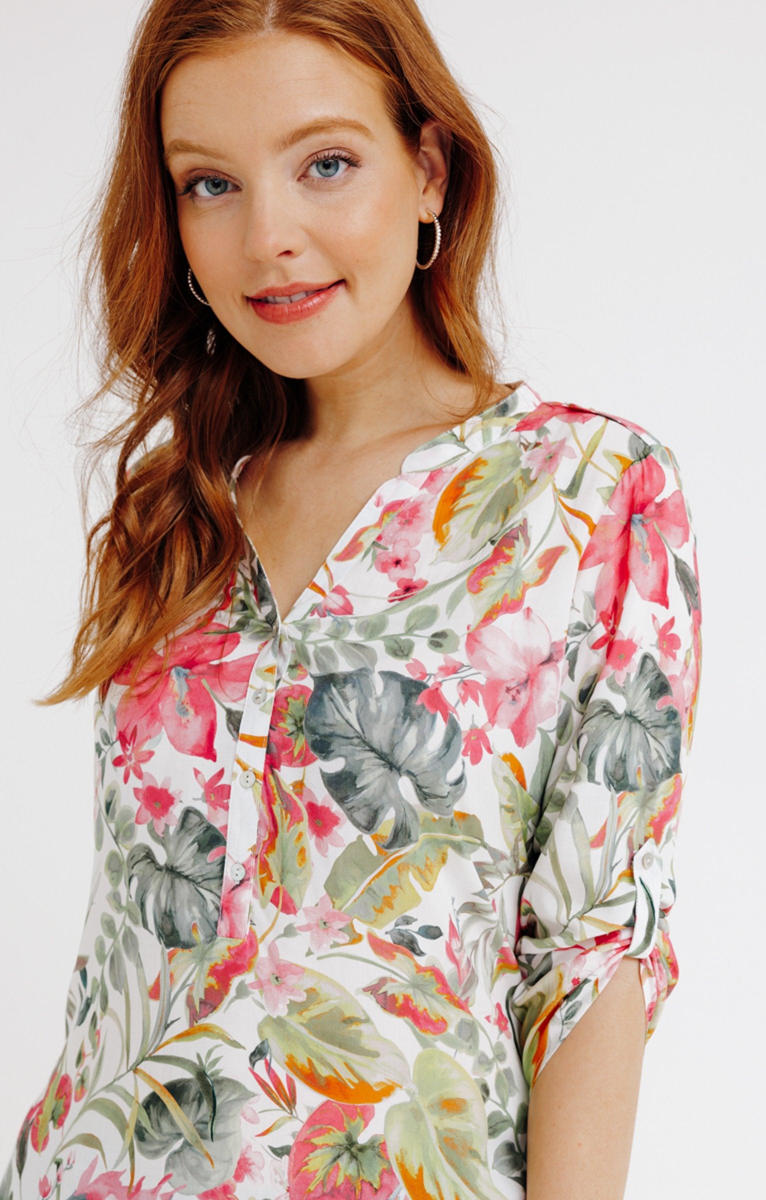  Blouse Col Mao Avec Pattes épaules