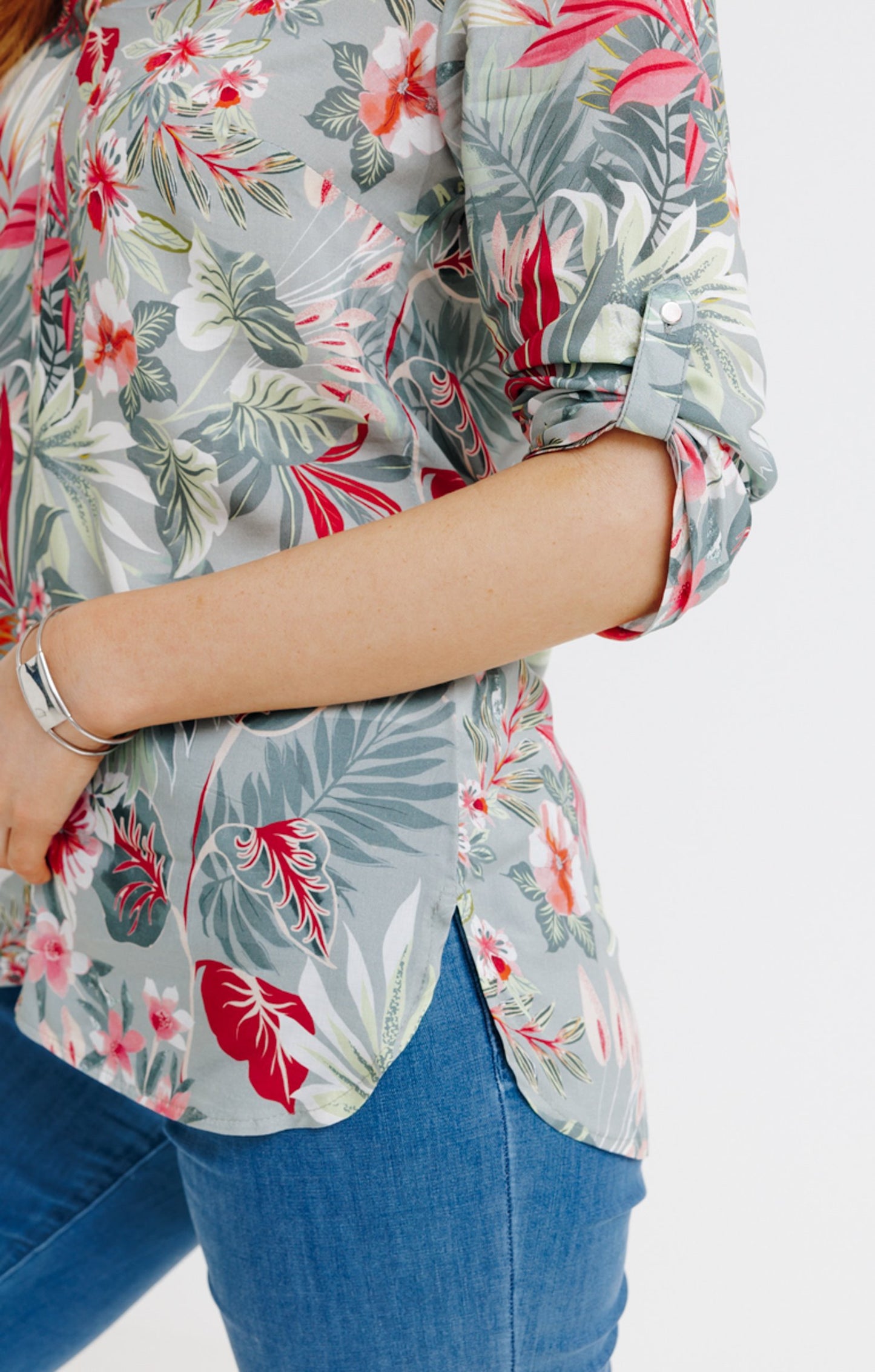  Blouse Col Mao Avec Strass