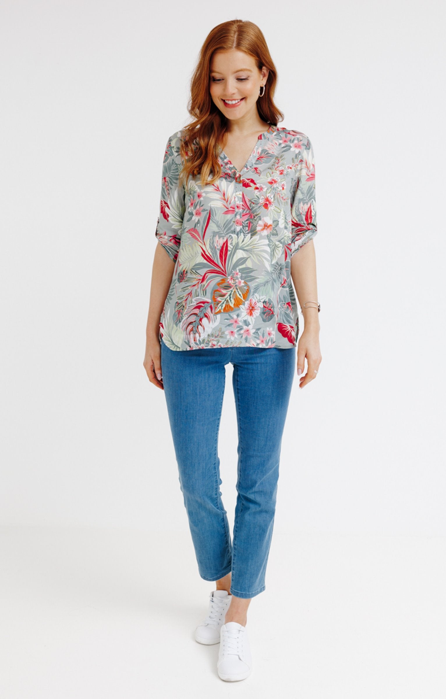  Blouse Col Mao Avec Strass