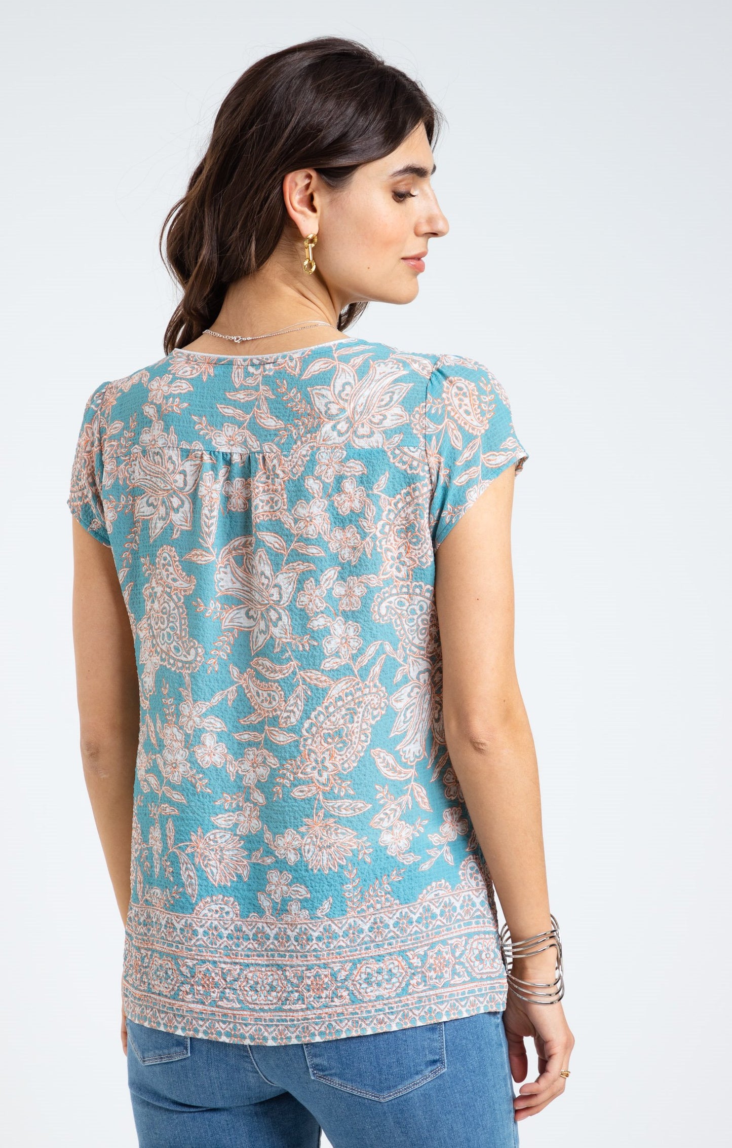  Blouse Imprimée Col V