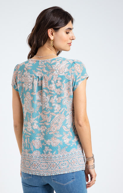  Blouse Imprimée Col V