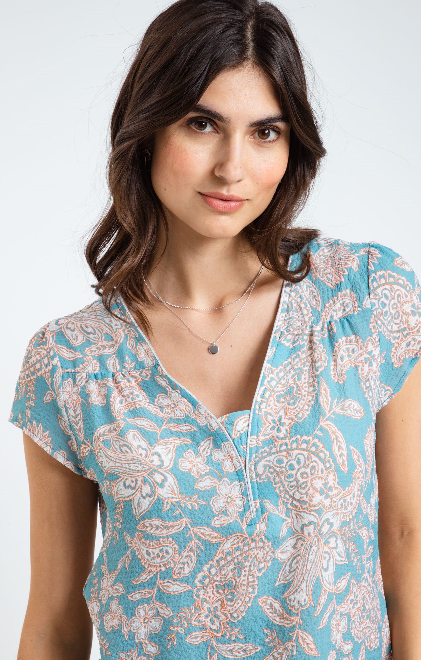  Blouse Imprimée Col V