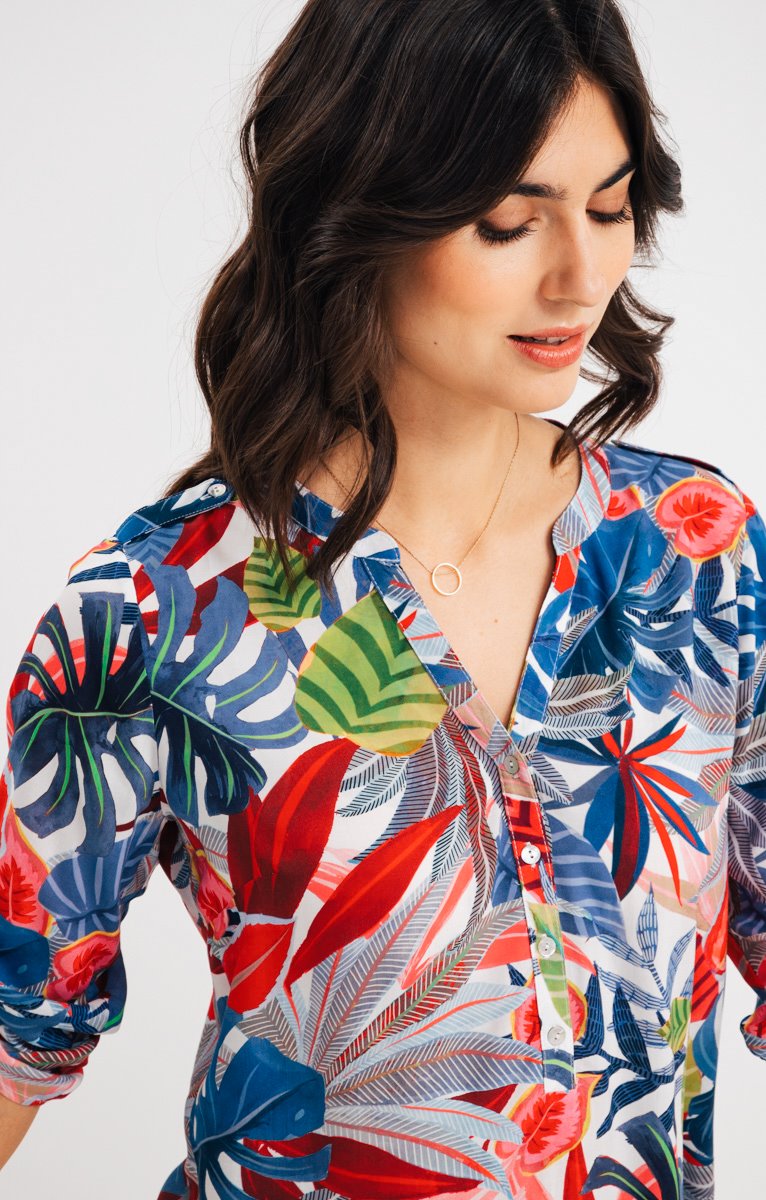  Blouse Imprimée Avec Pattes épaules