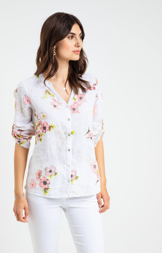  Blouse Imprimée Boutonnée