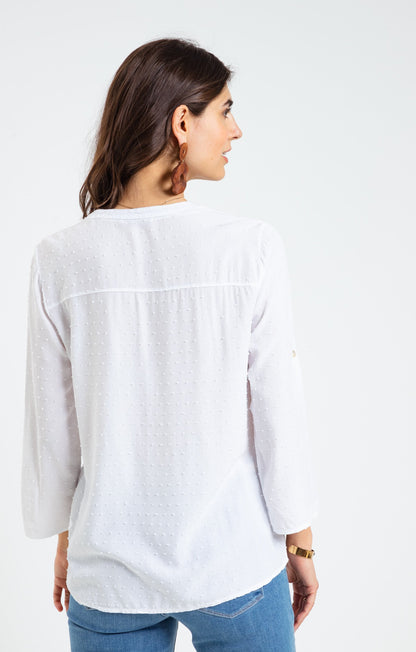  BLOUSE UNIE PLUMETIS