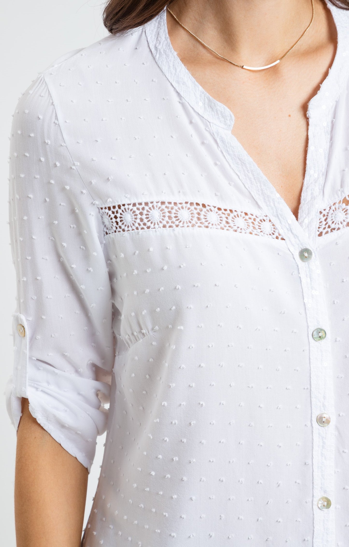  BLOUSE UNIE PLUMETIS