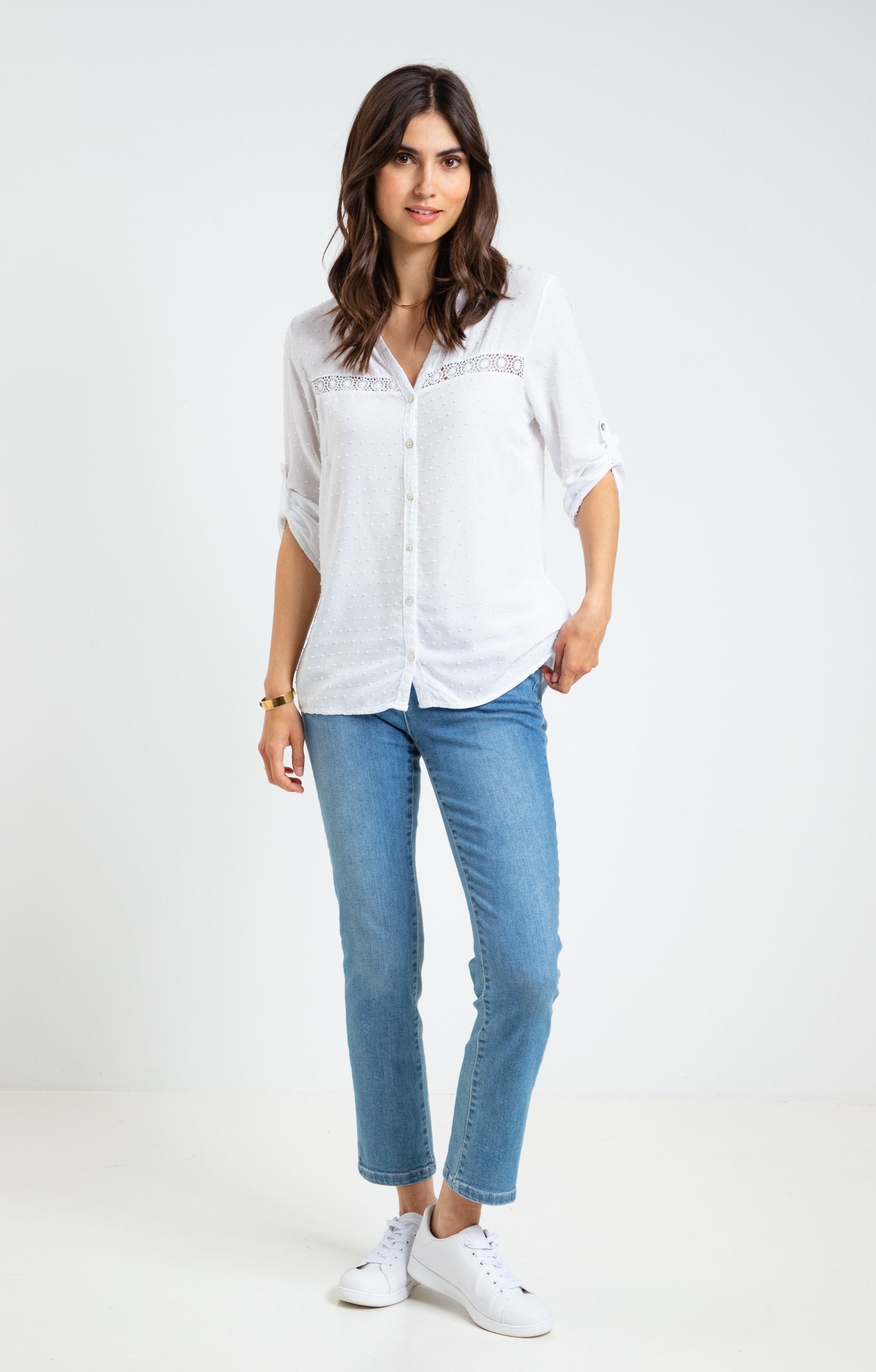  BLOUSE UNIE PLUMETIS
