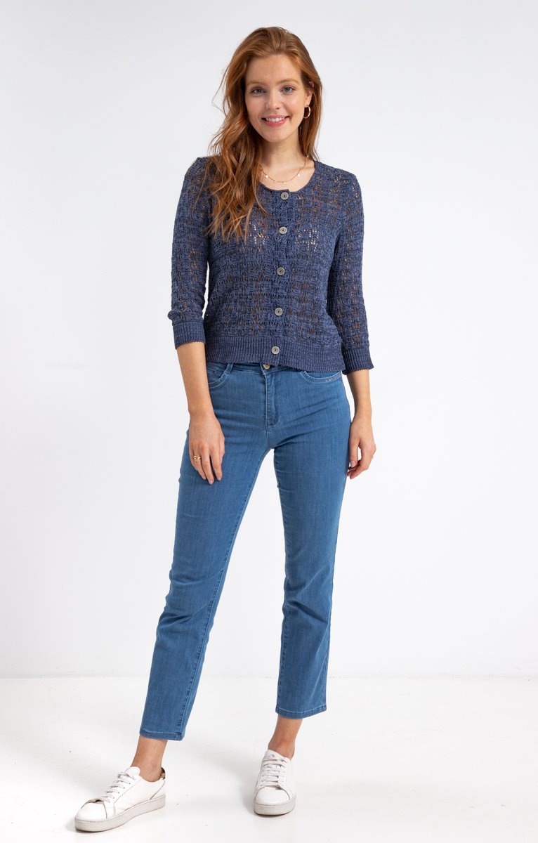  CARDIGAN AJOURÉ BOUTONNÉ ALL OVER