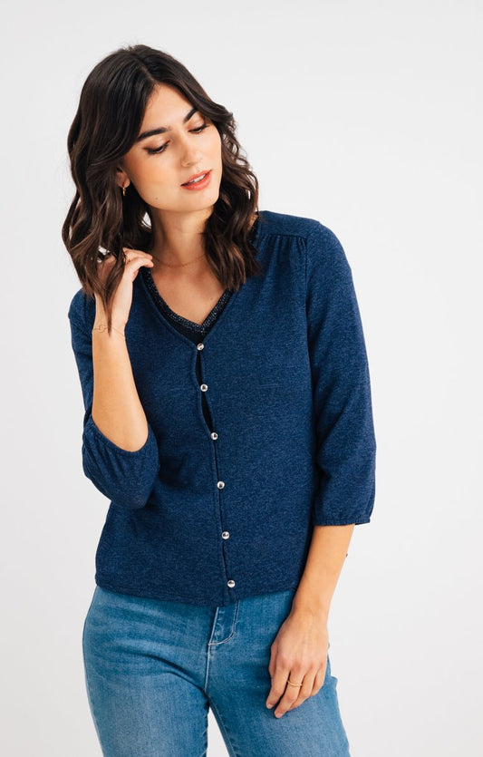  CARDIGAN BOUTONNÉ ALL OVER