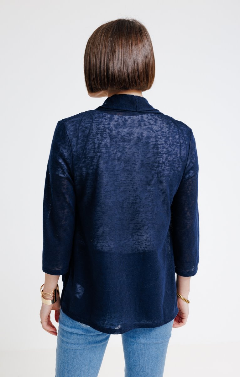  CARDIGAN COL ÉCHARPE AVEC CROCHET