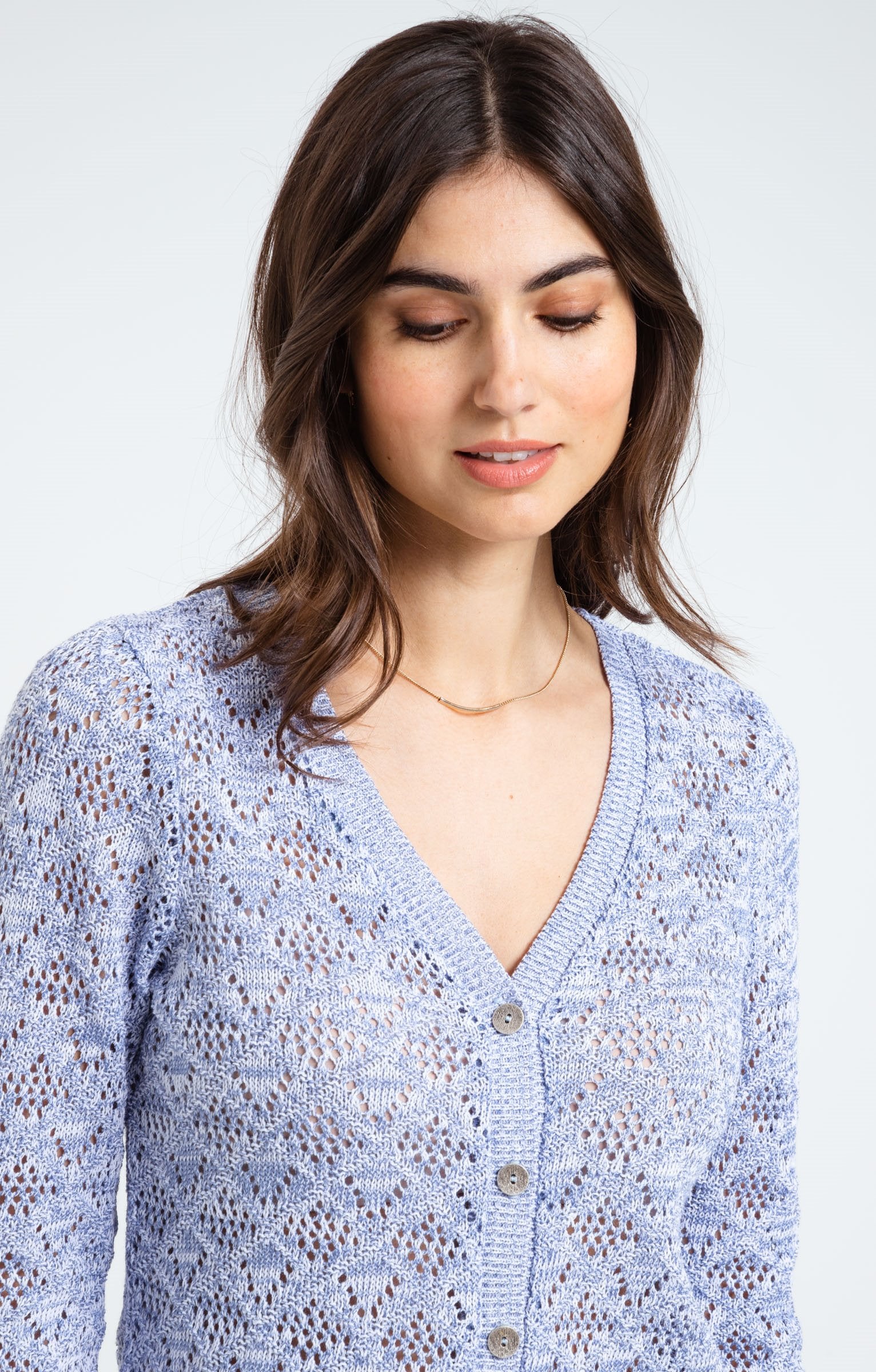  Cardigan Col V Tricotage