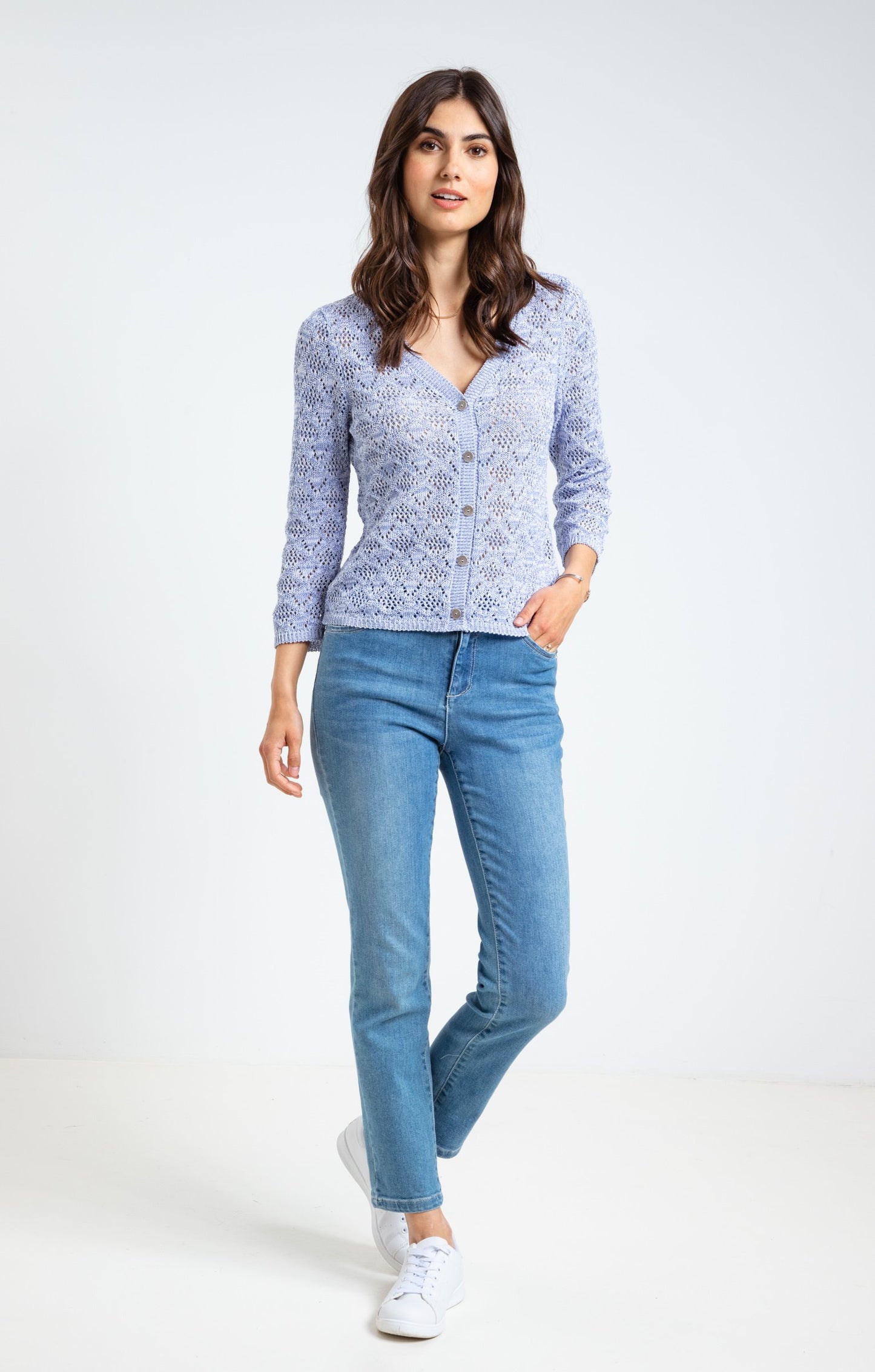  Cardigan Col V Tricotage