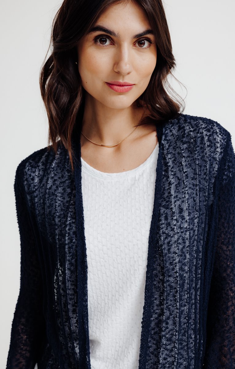  CARDIGAN MAILLE POPCORN LÉGÈRE