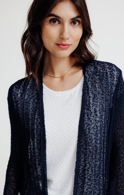  CARDIGAN MAILLE POPCORN LÉGÈRE