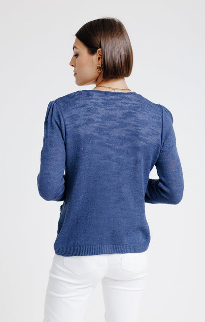  CARDIGAN POCHES PLAQUE AVEC OEILLETS
