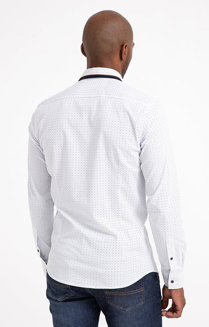  Chemise Ajustée à Motifs Imprimés