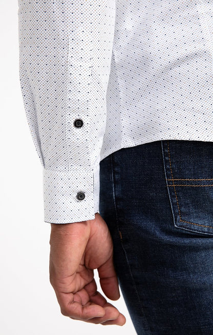  Chemise Ajustée à Motifs Imprimés