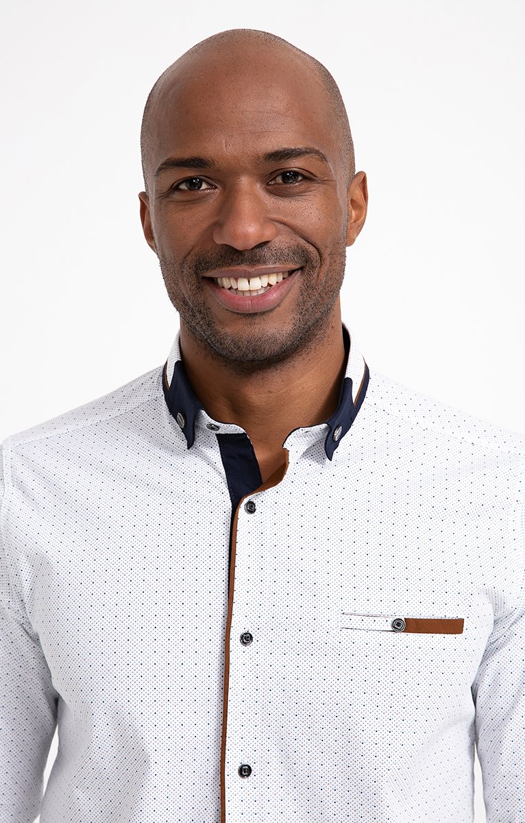  Chemise Ajustée à Motifs Imprimés