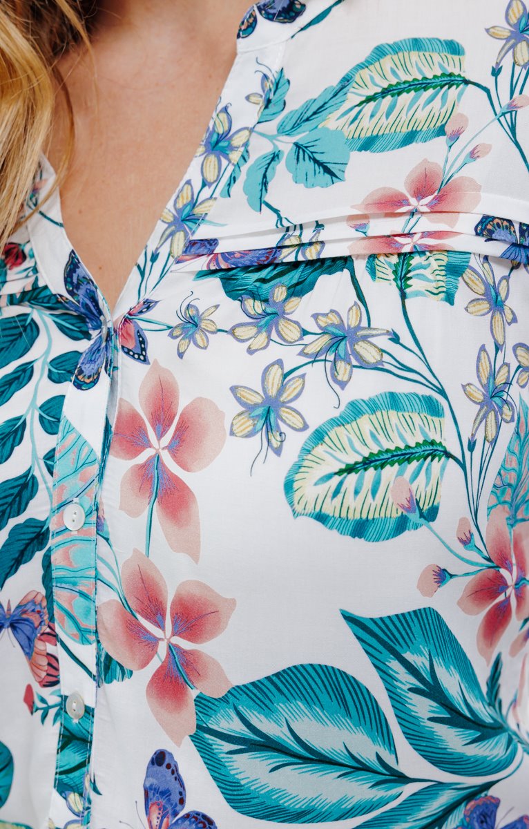  Chemise Col Mao Imprimée