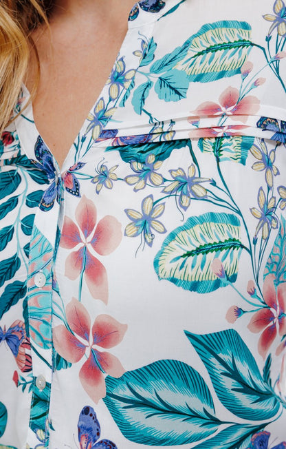  Chemise Col Mao Imprimée