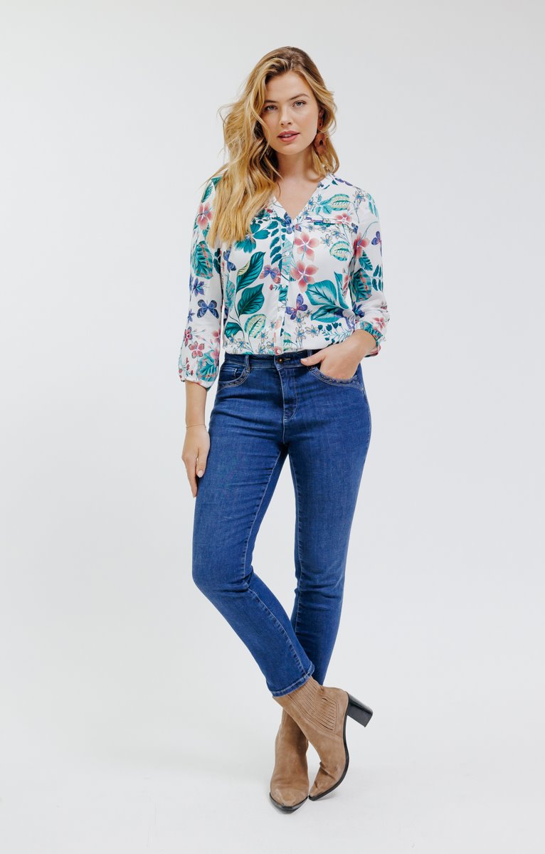  Chemise Col Mao Imprimée