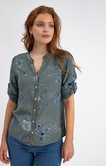  Chemise Imprimée Avec Sequins