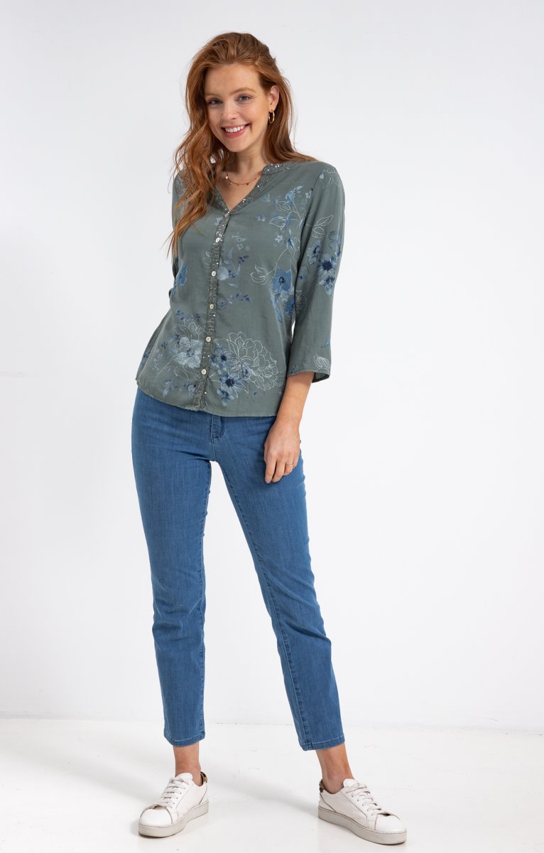  Chemise Imprimée Avec Sequins