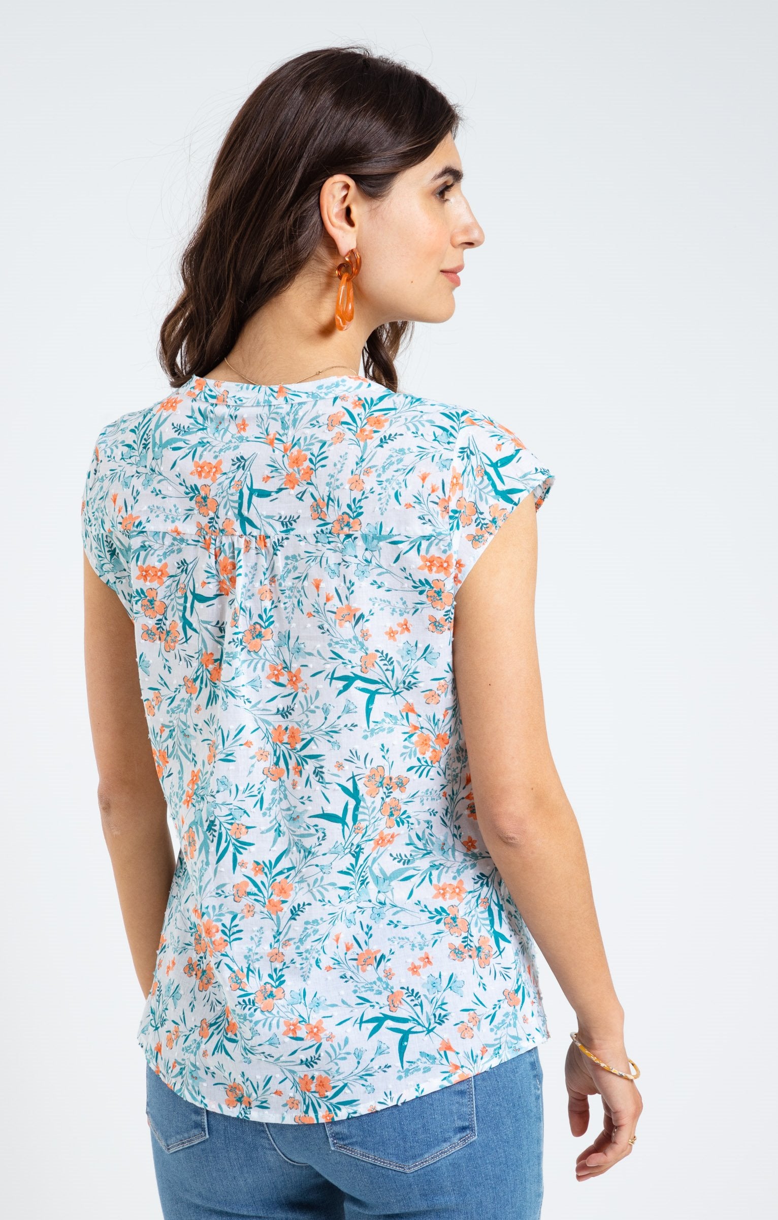  Chemise Imprimée En Coton Plumetis
