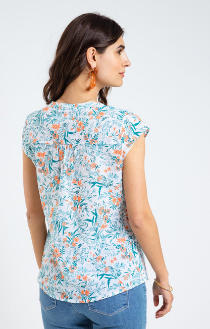  Chemise Imprimée En Coton Plumetis