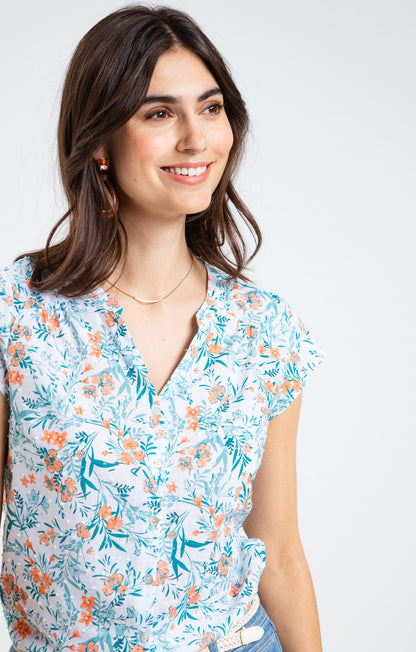  Chemise Imprimée En Coton Plumetis
