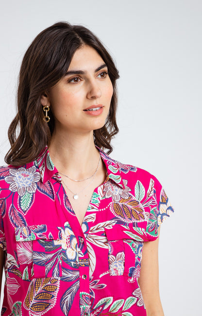  Chemise Imprimée Manches Courtes