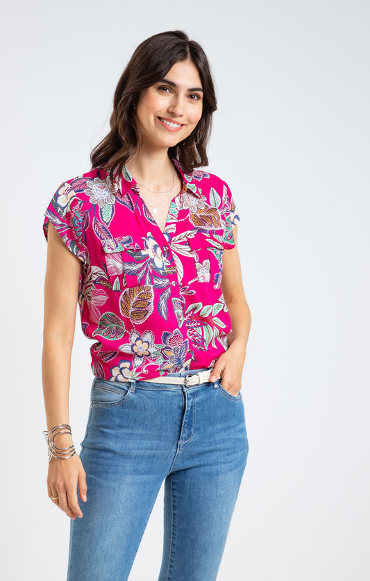  Chemise Imprimée Manches Courtes