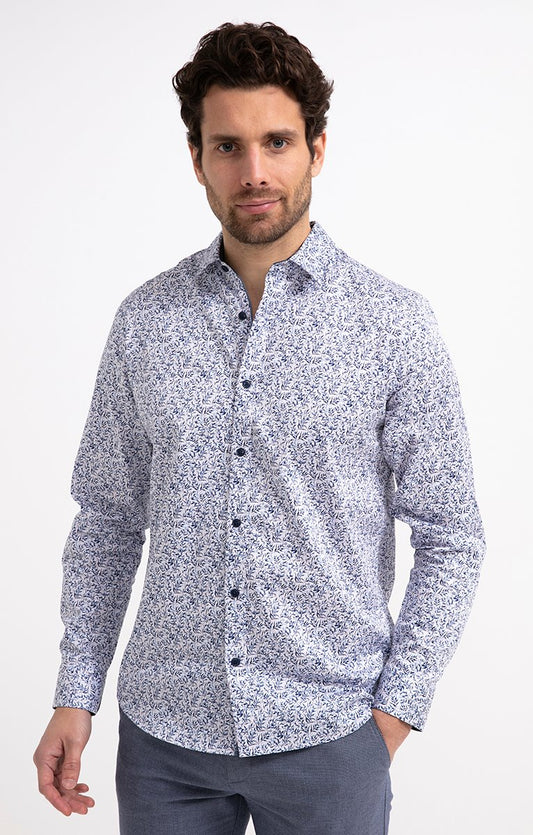  Chemise Regular à Motif Floral