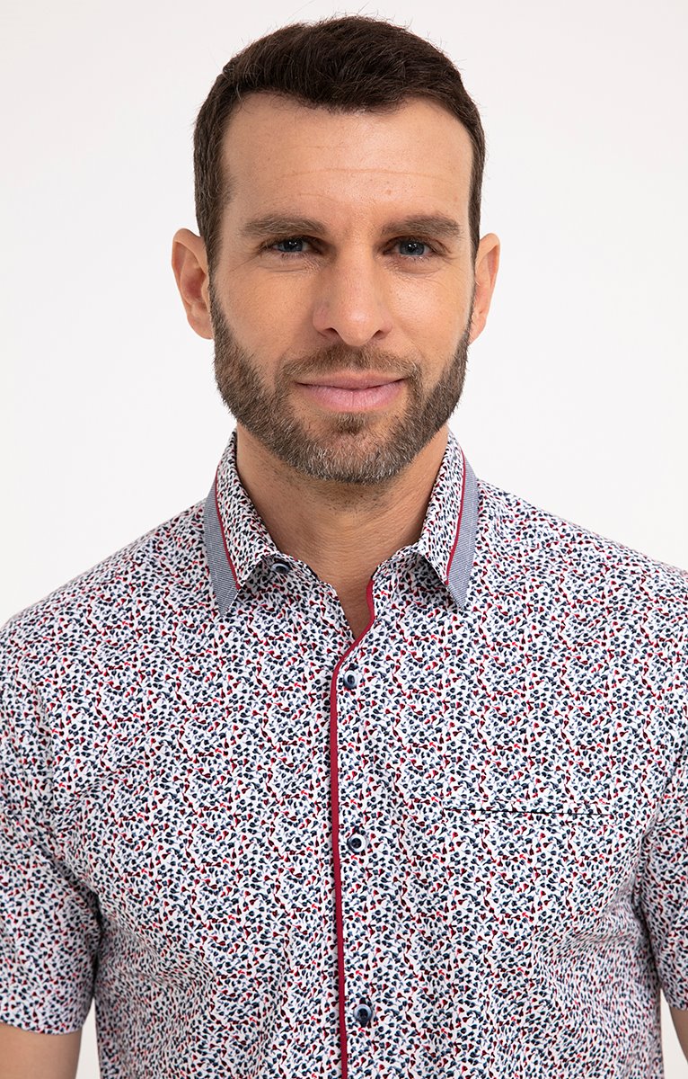  Chemise Regular à Motifs Imprimés