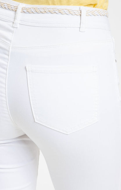  Corsaire En Coton Avec Ceinture Tressée