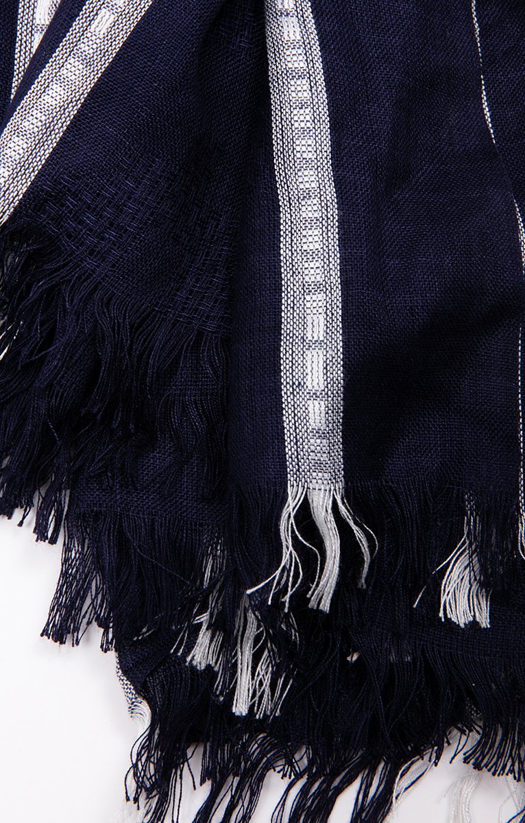  ÉCHARPE Fine Tissée Motif Géométrique