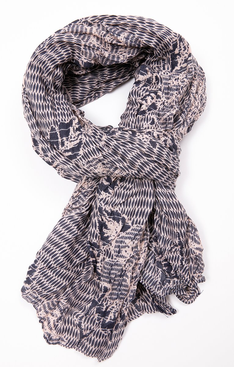  ÉCHARPE Tissée Motifs Imprimés