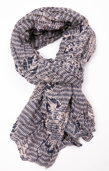  ÉCHARPE Tissée Motifs Imprimés