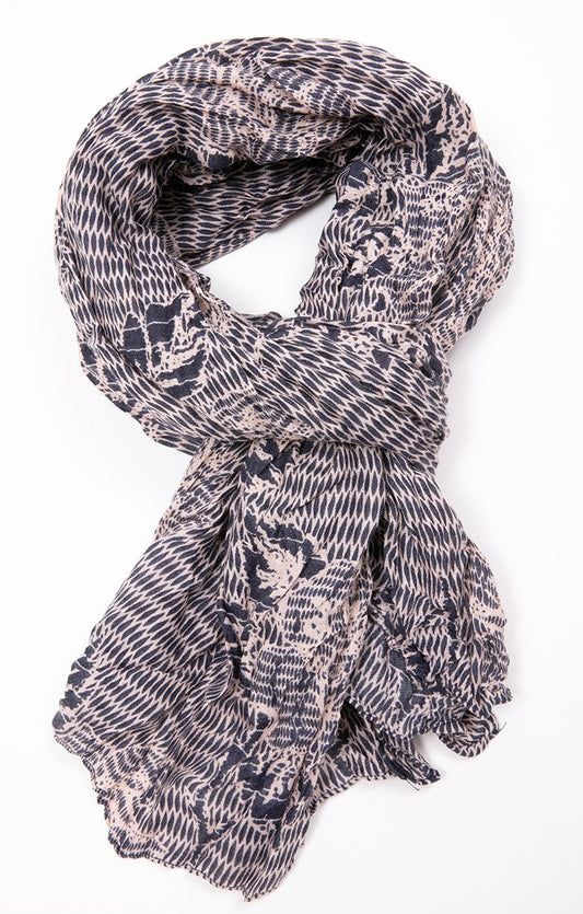  ÉCHARPE Tissée Motifs Imprimés