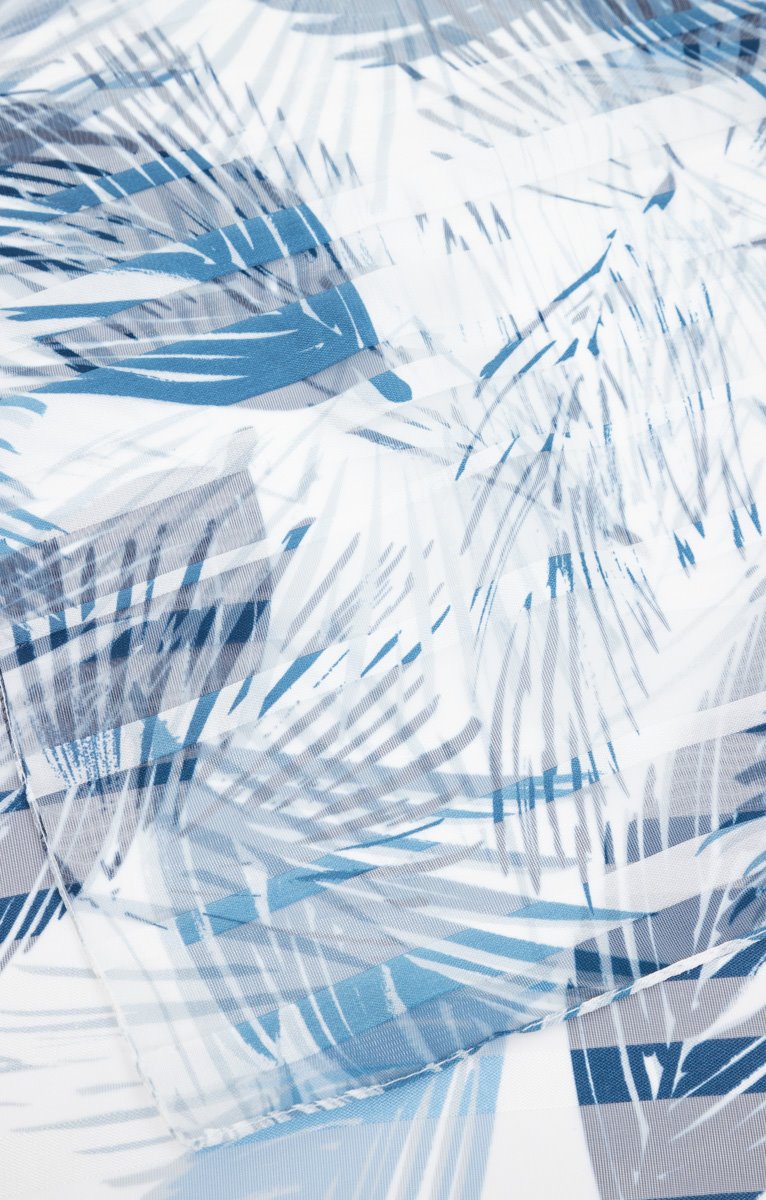  FOULARD LÉGER BANDE SATIN IMPRIMÉ